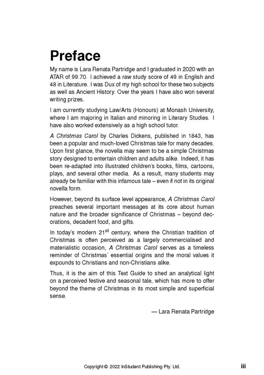 A Christmas Carol - ATAR Notes