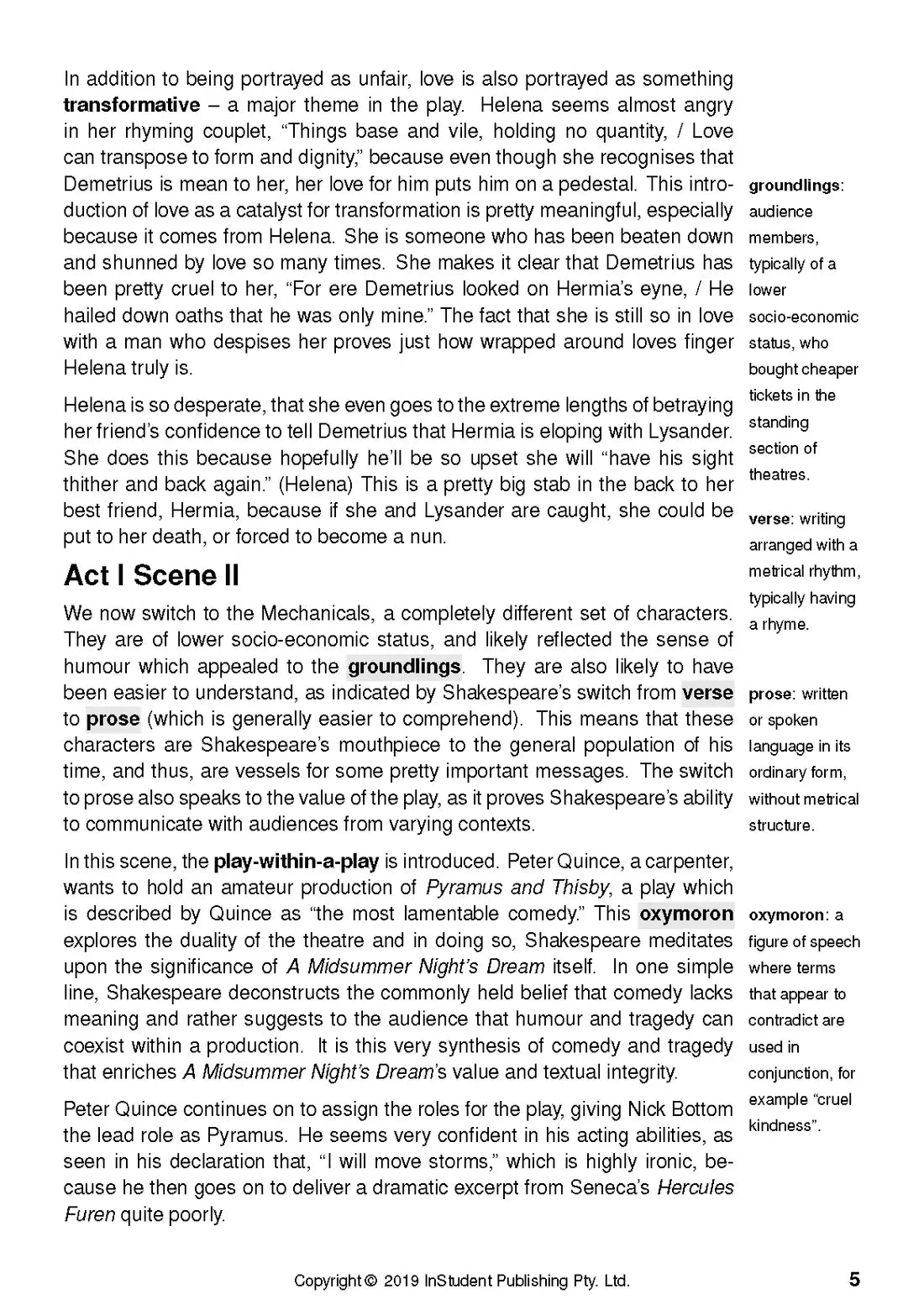 A Midsummer Night's Dream - ATAR Notes