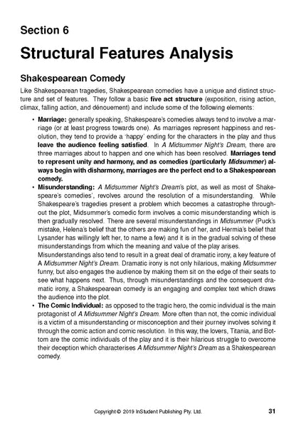 A Midsummer Night's Dream - ATAR Notes