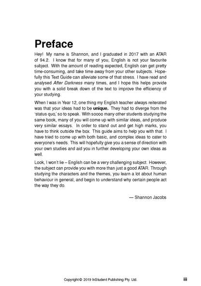 After Darkness - ATAR Notes