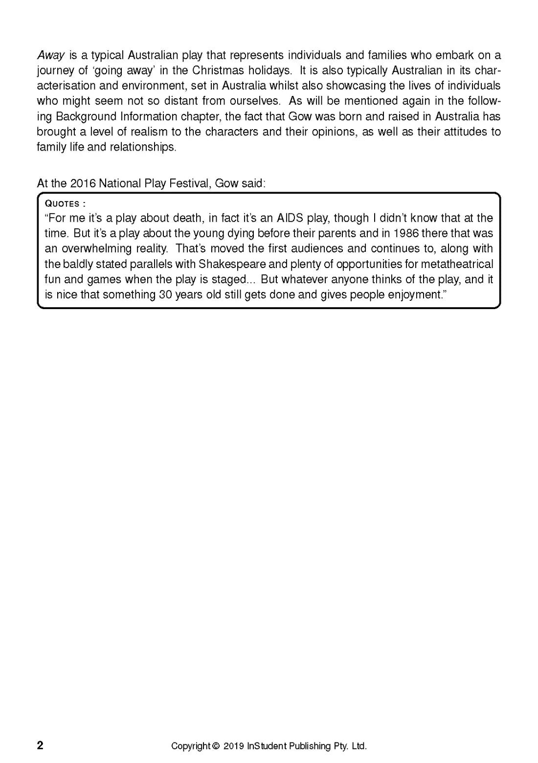 Away - ATAR Notes