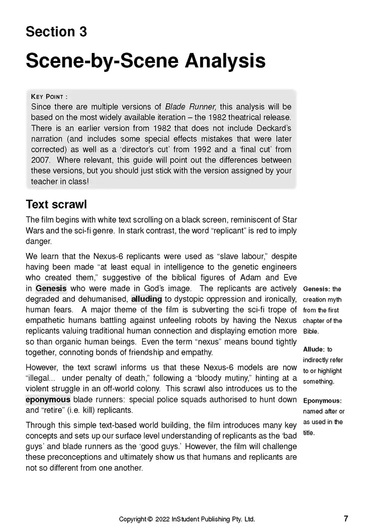 Blade Runner - ATAR Notes