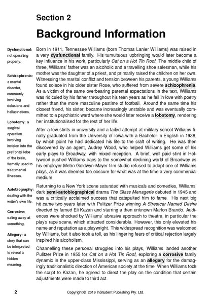 Cat on a Hot Tin Roof Text Guide