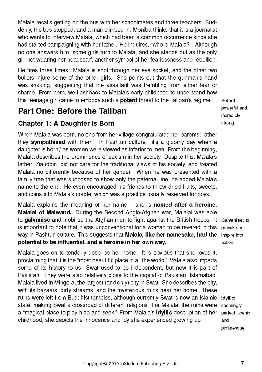 I Am Malala - ATAR Notes