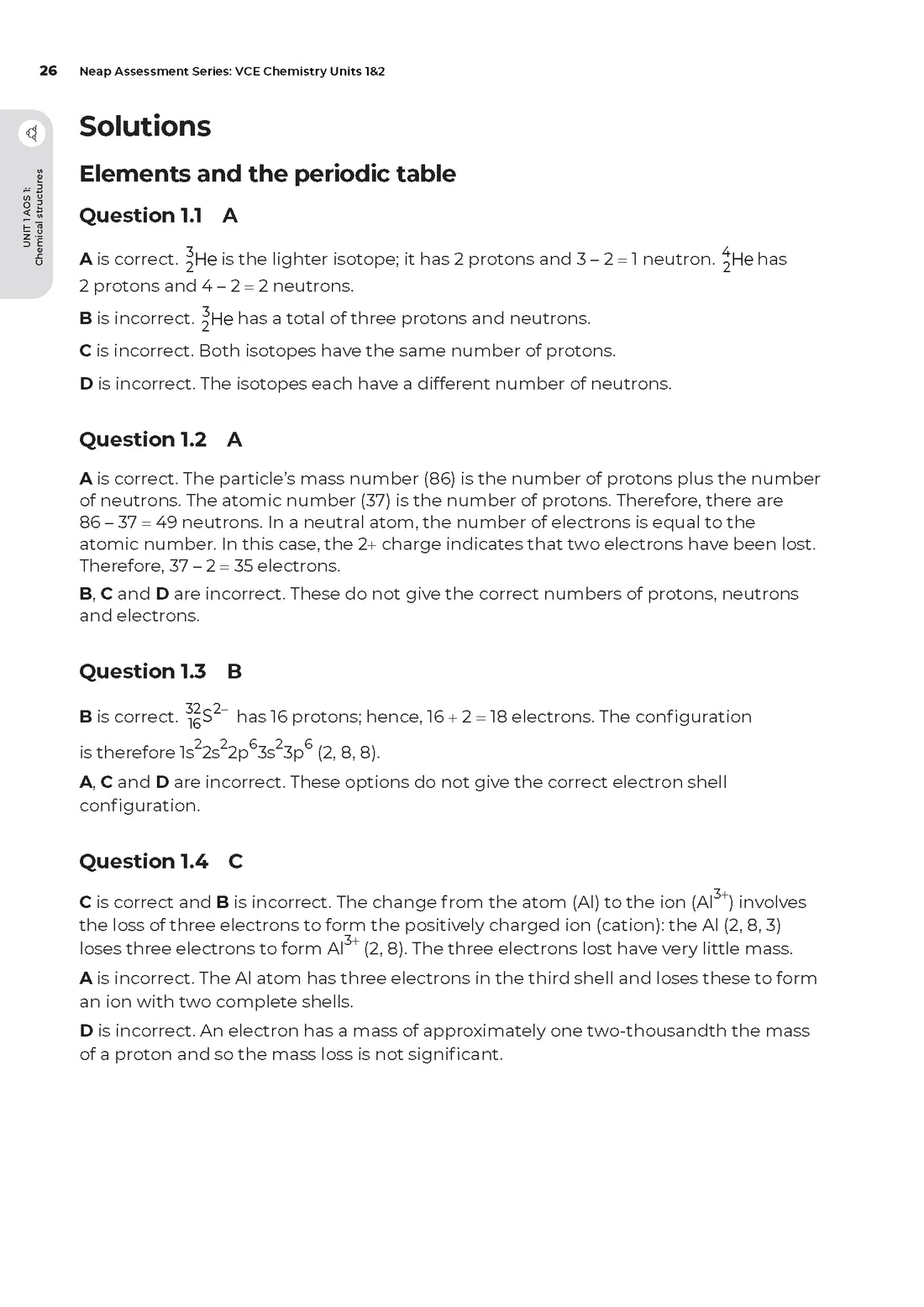 Neap Assessment Series: VCE Chemistry Units 1&2 (New)