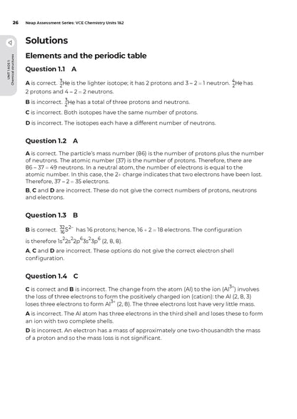 Neap Assessment Series: VCE Chemistry Units 1&2 (New)