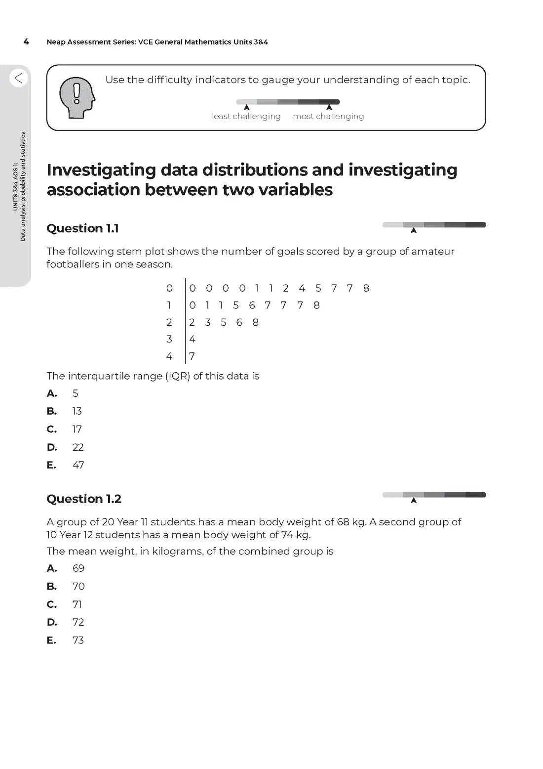 Neap Assessment Series: VCE General Mathematics Units 3&4