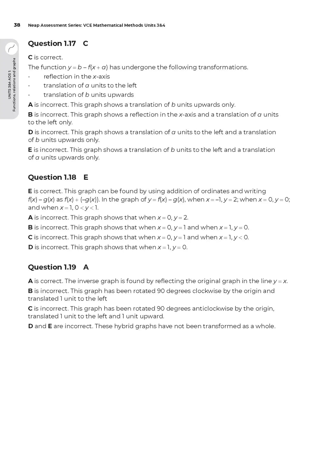 Neap Assessment series VCE Mathematical Methods Units 3&4