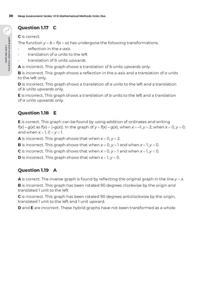 Neap Assessment series VCE Mathematical Methods Units 3&4