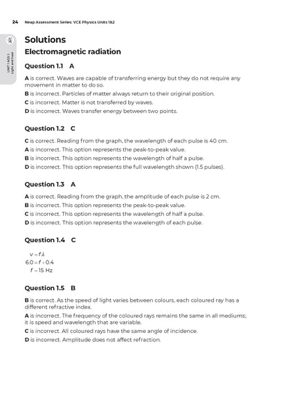 Neap Assessment Series: VCE Physics Units 1&2