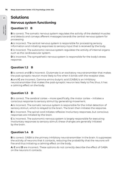 Neap Assessment Series: VCE Psychology Units 3&4