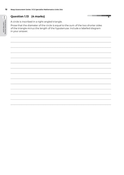 Neap Assessment series: Specialist Maths Units 3&4 (New)