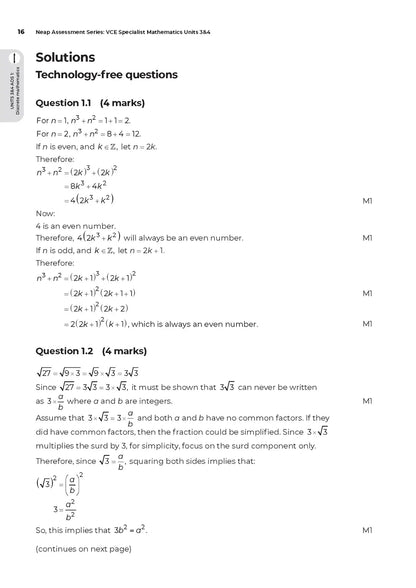 Neap Assessment series: Specialist Maths Units 3&4 (New)