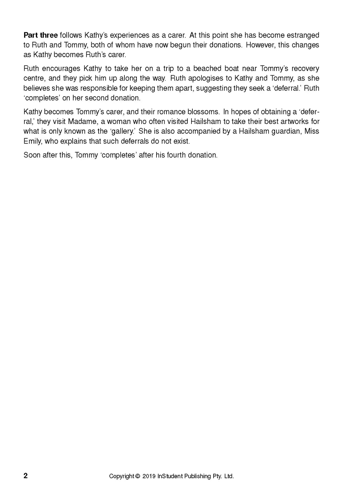 Never Let Me Go - ATAR Notes