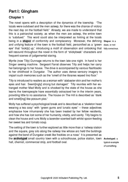 The Dressmaker - ATAR Notes