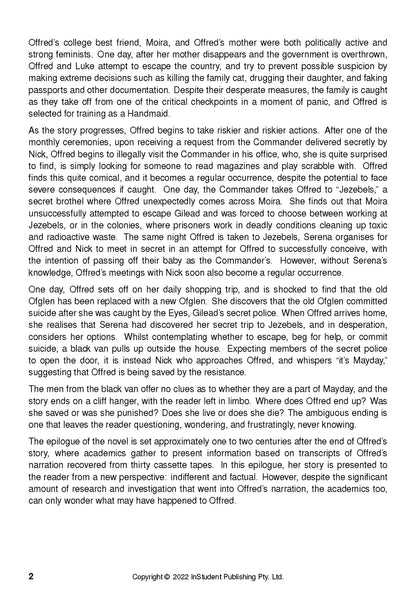 The Handmaid's Tale  - ATAR Notes