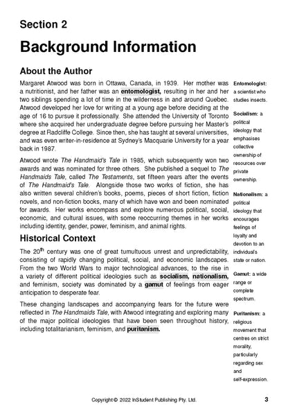The Handmaid's Tale  - ATAR Notes