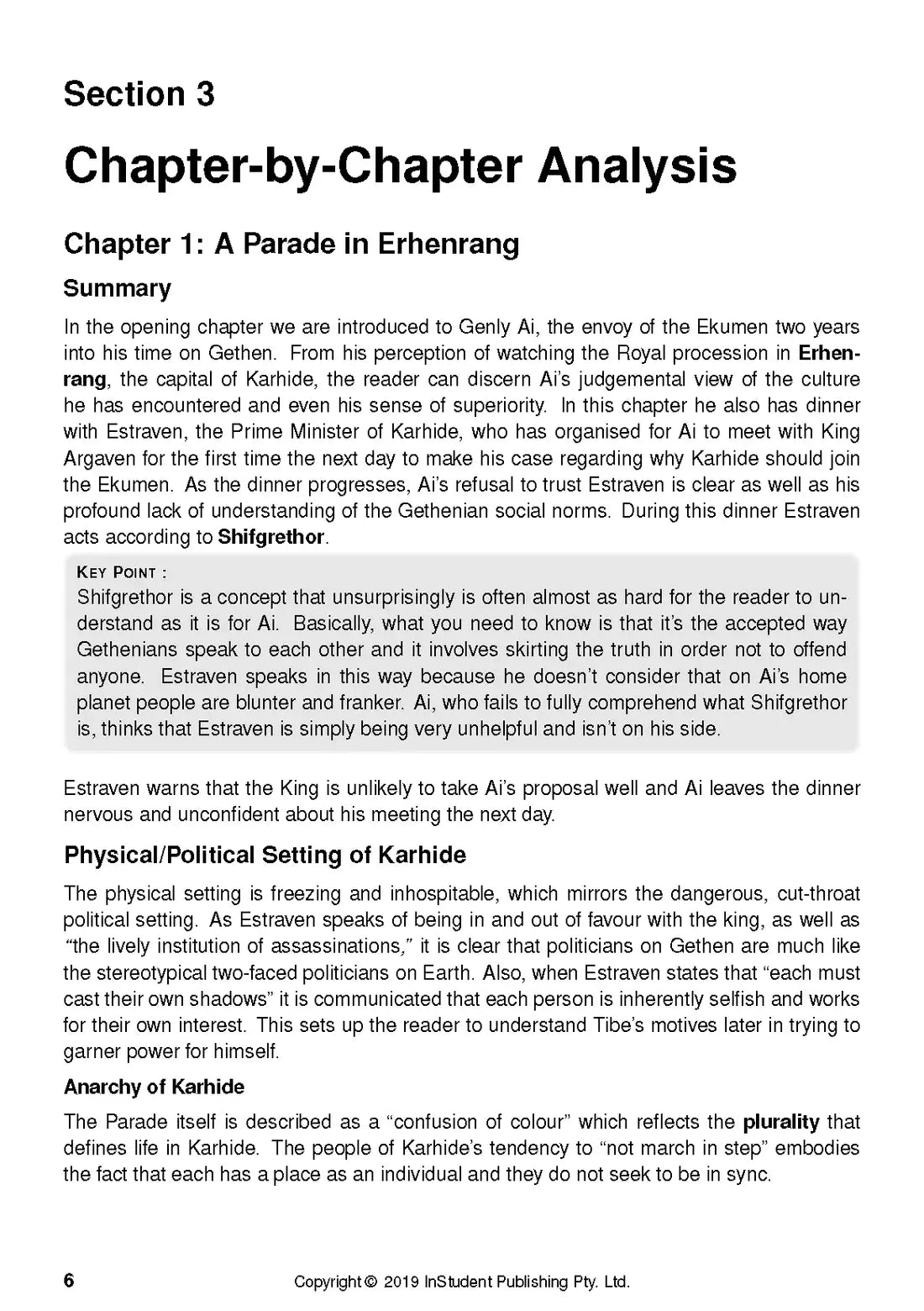 The Left Hand of Darkness - ATAR Notes