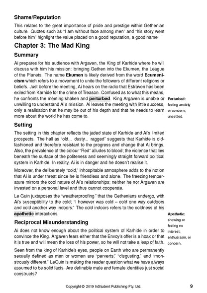 The Left Hand of Darkness - ATAR Notes