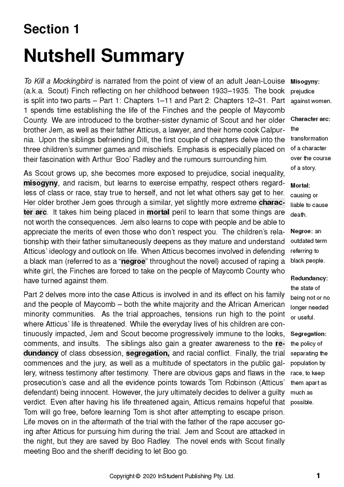 To Kill a Mockingbird - ATAR Notes
