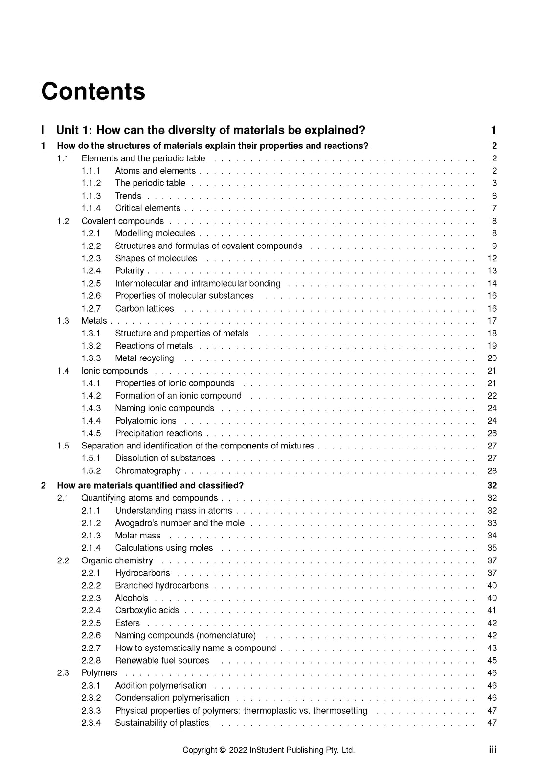 Atar Notes VCE Chemistry Units 1&2 Notes