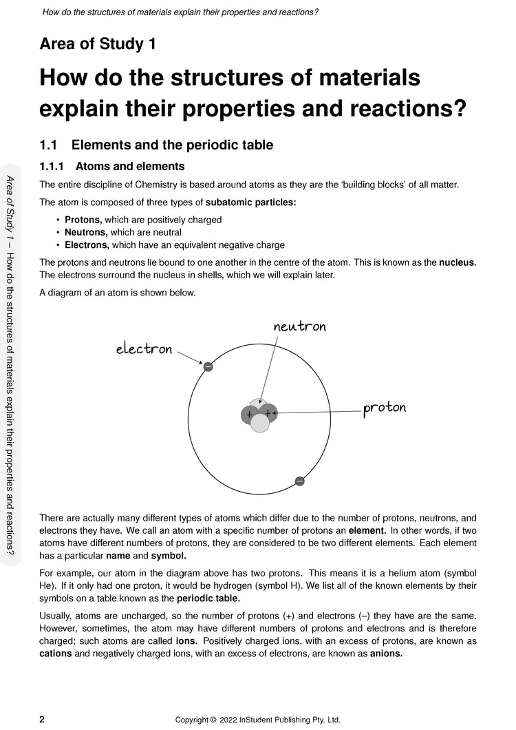 Atar Notes VCE Chemistry Units 1&2 Notes