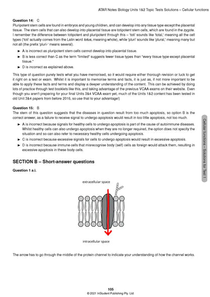 Atar Notes VCE Biology Units 1&2 Topic Test