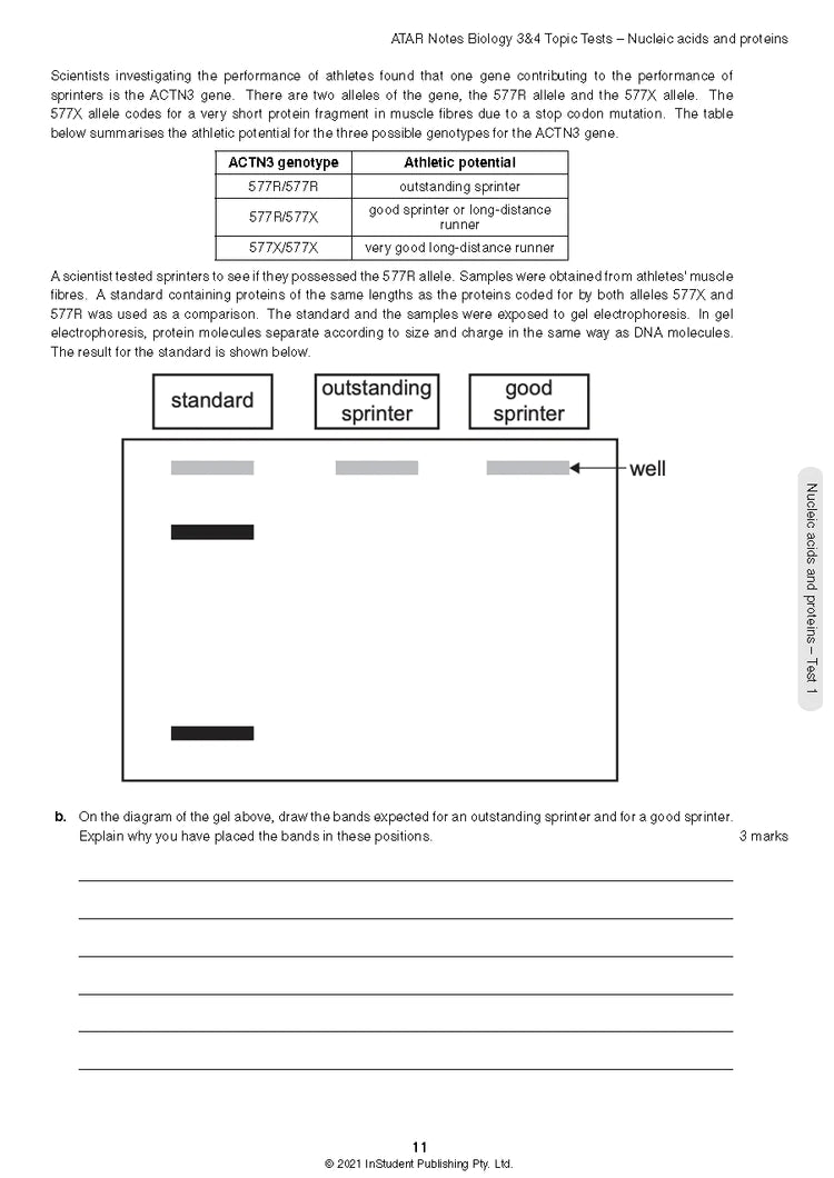 Atar Notes VCE Biology Units 3&4 Topic Test
