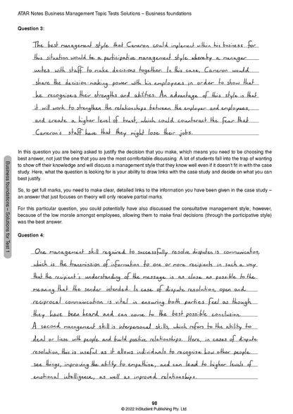 Atar Notes Business Management Units 3&4 Topic Test