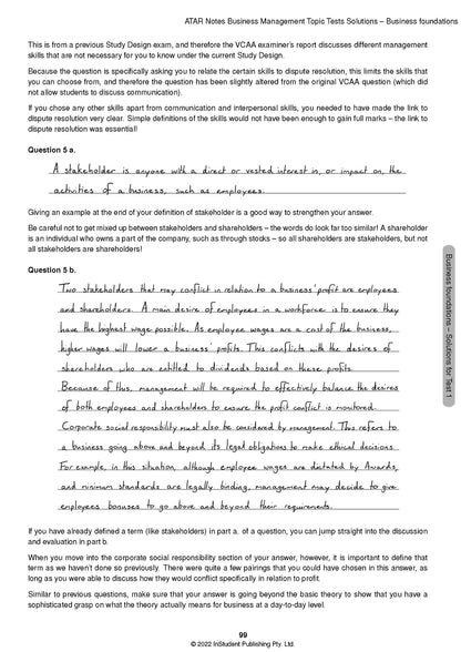 Atar Notes Business Management Units 3&4 Topic Test