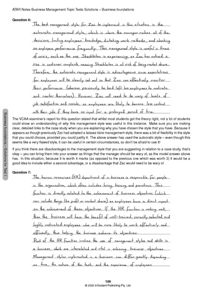 Atar Notes Business Management Units 3&4 Topic Test