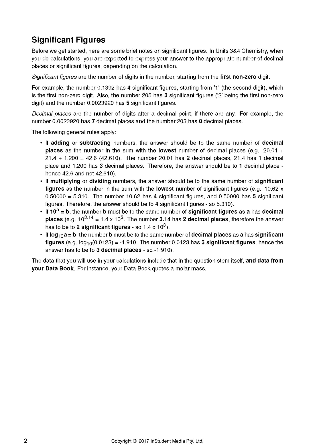 Atar Notes VCE Chemistry Units 3&4 Notes