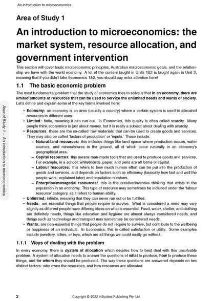 Atar notes VCE Economics Units 3&4 Notes