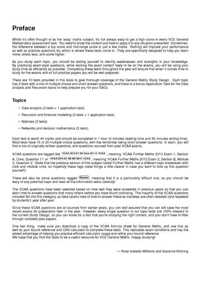 Atar Notes VCE General Maths Units 3&4 Topic Test