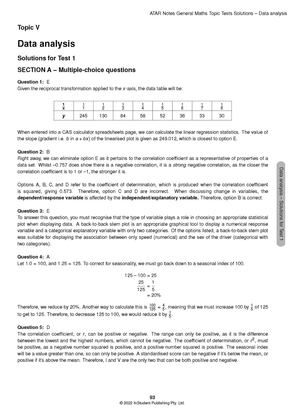 Atar Notes VCE General Maths Units 3&4 Topic Test