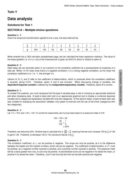 Atar Notes VCE General Maths Units 3&4 Topic Test