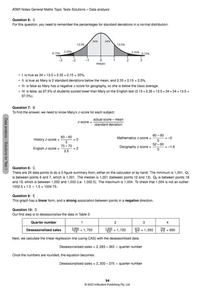 Atar Notes VCE General Maths Units 3&4 Topic Test