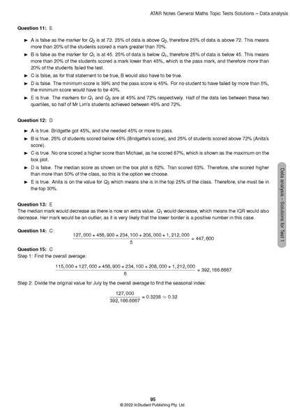 Atar Notes VCE General Maths Units 3&4 Topic Test