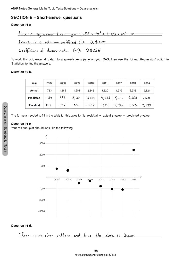 Atar Notes VCE General Maths Units 3&4 Topic Test