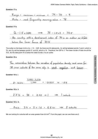 Atar Notes VCE General Maths Units 3&4 Topic Test