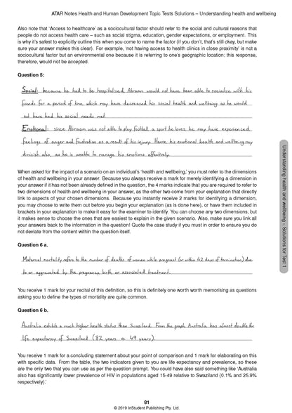 ATAR Notes Health and Human Development Units 3&4 Topic Test