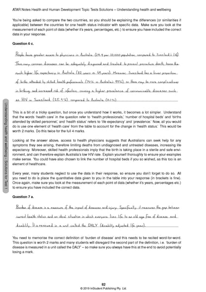 ATAR Notes Health and Human Development Units 3&4 Topic Test