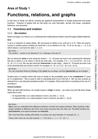 Atar Notes VCE Maths Methods Units 1&2 Notes
