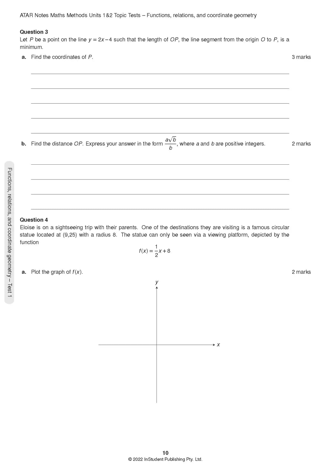 Atar Notes VCE Maths Methods Units 1&2 Topic Test