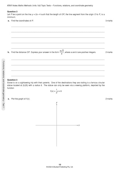 Atar Notes VCE Maths Methods Units 1&2 Topic Test