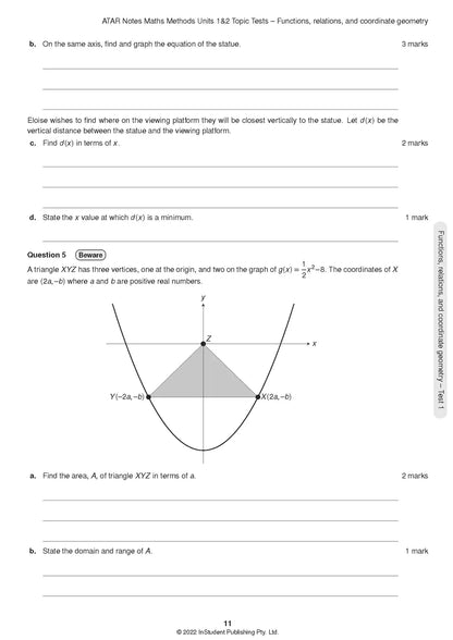 Atar Notes VCE Maths Methods Units 1&2 Topic Test