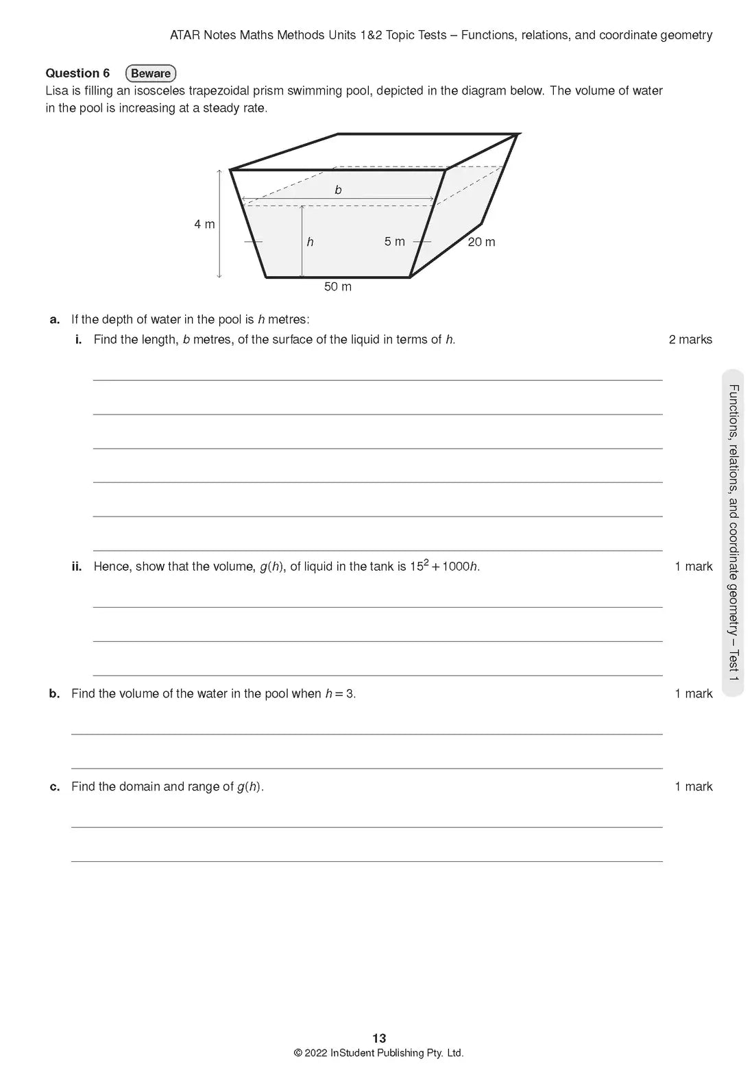 Atar Notes VCE Maths Methods Units 1&2 Topic Test