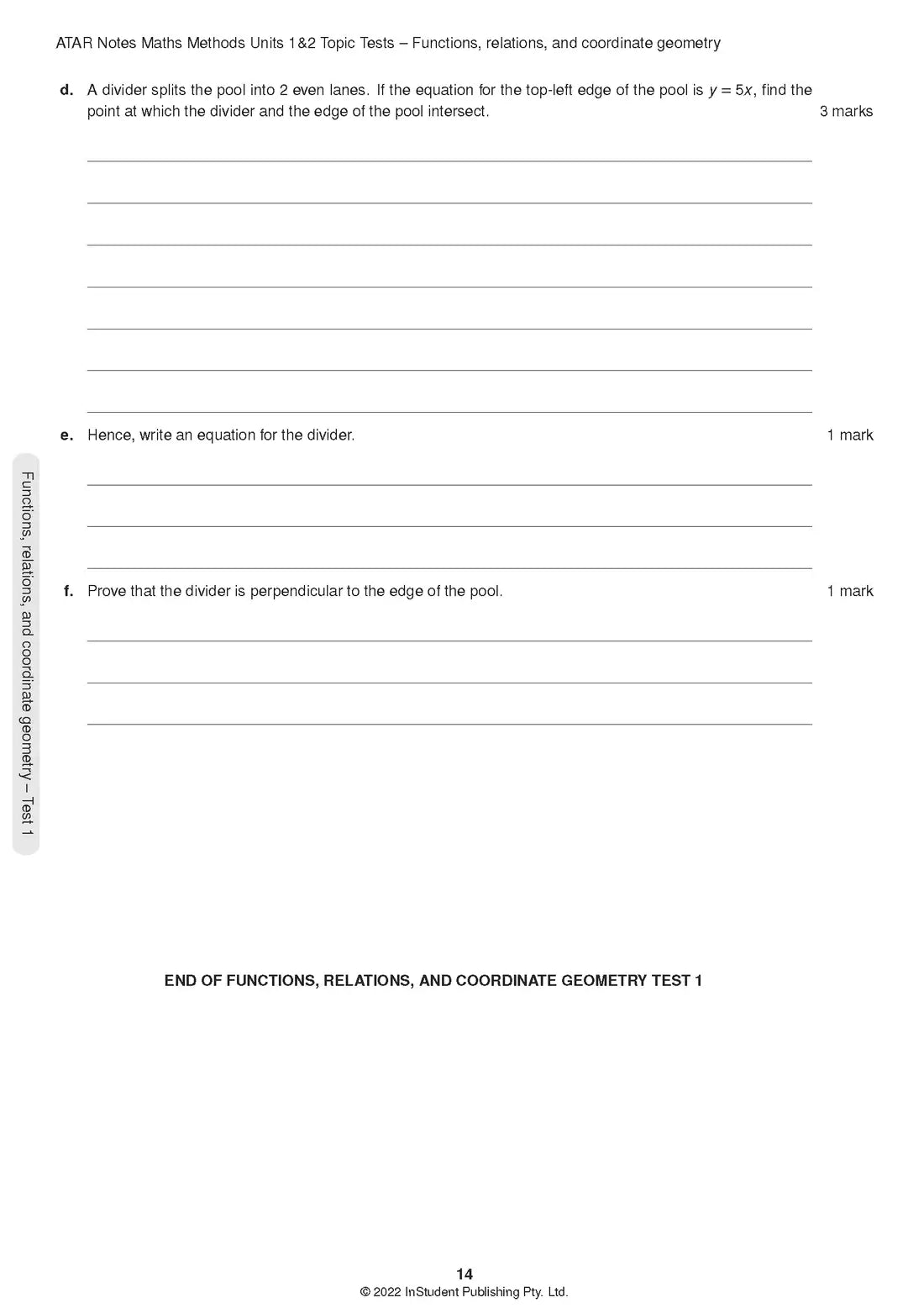 Atar Notes VCE Maths Methods Units 1&2 Topic Test