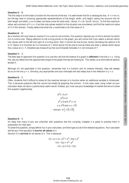 Atar Notes VCE Maths Methods Units 1&2 Topic Test