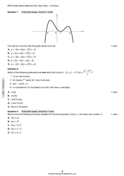 Atar Notes VCE Mathematical Methods Units 3&4 Topic Test